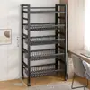 Estante prateleira piso sala de estar simples casa exposição estante prateleira de armazenamento ferro multi-camada rack de armazenamento de lanches