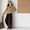 Conjunto Informal Retro de Primavera y Otoño para Niñas 2026 Nuevo Conjunto de Dos Piezas con Top Rayado y Pantalones Anchos para Niñas Mayores Moda de Otoño