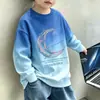 Sudadera Fina para Niños de Primavera y Otoño con Forro Polar, Nuevo Estilo Dopamina, Camiseta Básica de Cuello Redondo para Niños Mayores, Top de Otoño e Invierno para Niños