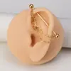 Brincos de tacha com corrente de personalidade fashion de alavanca de bola simples transfronteiriços Coreia do Sul brincos frescos ins