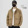 Moda casual para el trabajo al aire libre cuello alto versátil estampado de letras patchwork juvenil primavera y otoño nueva chaqueta con cremallera