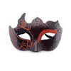 Festa Quente Transfronteiriça Bar Baile de Máscaras Meio Rosto Masculino Pintado com Pó Dourado Máscara Pintada à Mão