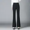 Pantalones acampanados de cintura alta versátiles y elegantes para mujer, nuevos pantalones casuales de corte ajustado y caída tipo campana, otoño 2026