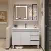 Nuevo Gabinete de Baño Combinación Lavabo Integrado de Cerámica Lavabo Simple Moderno Gabinete de Lavabo Tocador de Baño De Pie