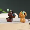 Palo de rosa Madera de oveja Pequeña Talla en madera Adorno creativo Colgante Llavero Zodiaco Oveja Cadena para teléfono móvil Colgante para bolso Accesorios