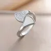 Anillo Exquisito Super Brillante de Circonita para Niñas, Lujo Accesible y Anillo de Apertura Ajustable de Gama Alta, Baño de Oro Real Simple