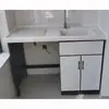 Mesa de máquina de lavar com tanque integrado mesa de lavanderia de varanda com tanque de lavagem de pedra de quartzo pia de tanque de lavanderia doméstica sob a bancada