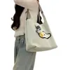 Bolso de Mano de Lona Rayada Tejido de Nube Lindo para Mujer, Bolso Tote de Hombro de Gran Capacidad Nuevo, Moderno