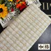 Nuevo Estilo Pequeña Fragancia Tela a Cuadros Hilo Dorado Hecho a Mano diy Empaque de Ramo Material para Zapatos Tela para Maletas