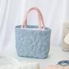 Bolsa de Almuerzo Acolchada Portátil de Color Contrastante Han Feng INS Bolsa de Almacenamiento para Snacks Bolsa Colgante para Cochecito de Bebé Bolsa para Mamá para Mujeres