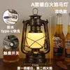 Lámpara de Mesa Alta Recargable, Luz Creativa de Atmósfera Retro, Lámpara de Mesa Decorativa, Lámpara de Queroseno Vintage para Exteriores, Linterna, Lámpara para Juego de Asesinato en Serie