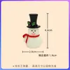 Papá Noel de Dibujos Animados Muñeco de Nieve Paisaje Nevado Cuenca Adornos Pequeños Decoraciones DIY Colgante Adornos Pequeños de Navidad