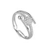 Anillo de tres capas de plata esterlina 925 de estilo lujoso y ligero para mujer, diseño redondo de planeta de moda japonesa y coreana, con apertura de anillo de nicho para mujer.