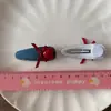 Pinza para el pelo con flequillo lateral de estrella roja dulce estilo coreano, pinza Bb para niñas, accesorio para el pelo con horquilla de cuero plateado y mezclilla