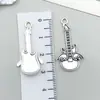 1 Nuevo Colgante de Nota Musical de Guitarra Pipa de Aleación de Plata Antigua Colgante DIY Pulsera Collar Accesorios de Joyería