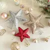 Nuevo Polvo Pegajoso de Espuma Estrella para la Punta del Árbol de Navidad Estrella Explosiva Estrella de Cinco Puntas Decoración Diseño de Escena Navideña Stock Disponible