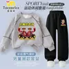 Conjunto Esportivo Meninos da Fazenda do John 2025 Meninos Bonitos e Estilosos Roupas de Inverno Macacão Moletom de Veludo Roupas Infantis