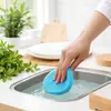 Cepillo para Lavar Platos de Silicona Colgable, Fácil de Limpiar, Cepillo de Silicona de Grado Alimenticio para Lavar Ollas y Platos