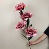 Venda Direta de Fábrica Estilo Europeu Peônia Única Brilhante Floral de Chão para Hall de Hotel Decoração de Interior Residencial