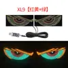 Adesivos de carro com luz de olho de diabo dinâmicos usb transfronteiriços, display LED, luzes de vidro dianteiro e traseiro de caminhão