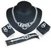 Comercio exterior, joyería europea y americana, conjunto de cinco anillos, collar, pendientes, pulsera, anillo, conjunto de cuatro piezas, venta directa de fábrica