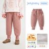 [Antibacterial] Pantalones de Pana para Niña, Pantalones Jogger Forrados de Polar para Bebé, Ropa de Invierno Espesa para Niños Otoño e Invierno, Pantalones Negros de Algodón