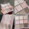 Muge Leen Paleta de Sombras de Ojos de Nueve Colores Mate Perlado Polvo Ahumado Rosa Color Melocotón Tierra Color Té con Leche Asequible Paleta de Sombras de Ojos Ins