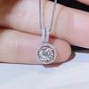 3 quilate imitação Mosan colar de diamantes feminino pt950 platina clavícula corrente oito corações oito flechas zircão joias pendente