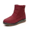 Botas de Nieve Impermeables Cálidas de Invierno hasta Media Pantorrilla para Mujer, Botines Planos Antideslizantes para Personas de Mediana Edad y Mayores, Zapatos de Algodón para Mamá, Resistentes al Frío y Versátiles
