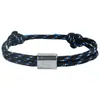 Pulsera Deportiva de Acero Inoxidable Tallado Estilo Europeo y Americano para Hombres, Fitness, Natación, Pulsera Trenzada de Cuerda de Paracaídas, Pulsera Sencilla, Venta al por Mayor
