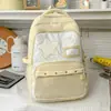 Mochila muy elegante de color azul claro estilo universitario para chicas de secundaria y preparatoria, nueva bolsa de doble hombro estilo anime soft girl