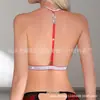 Lencería Femenina Sexy Push-Up Estilo San Valentín Año Nuevo Cruzado Temu con Tirante de Encaje y Pedrería en el Hombro Espalda Hermosa Venta Directa del Fabricante