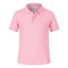 Guangzhou armazém verão solto cor sólida rei 220g algodão manga curta camisa polo masculina pai-filho t roupas de trabalho personalizadas