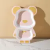 Fibra de Bambu de Grau Alimentício Louça Infantil Tigela Garfo Colher Copo Urso de Desenho Animado Tigela de Refeição Tigela de Comida Fofa Prato de Jantar Atacado