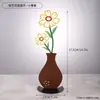 Vaso de Ferro Estilo Nórdico, Ornamento de Decoração de Mesa, Peça de Arte Colorida Vazada de Luxo Leve, Decoração Suave para Arranjo de Flores