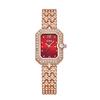 Reloj de Moda de Lujo Ligero Marca Zido Versátil para Mujer Combinación Diaria Cuadrado Pequeño Exquisito con Diamantes Reloj de Cuarzo