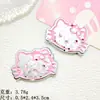 Venta Caliente Lindo Pajarita Plateada Rosa Cabeza de Gato Accesorios de Joyería DIY Funda de Teléfono Agujero para Pasador Material para Zapatos