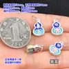 S999 Prata Pura Resina Caractere da Sorte Cabaça Pingente Joia de Cristal Pulseira Trançada Colar Acessórios Artesanais DIY