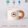 Taza de Café Cerámica Gordita Souvenir Corporativo Personalizado Regalo de Negocios Taza de Agua Taza con Asa de Color Contrastante Retro