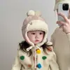 Gorro de Felpa Invierno Estilo Lei Feng para Niños, Versión Coreana Gorro Grueso de Forro Polar Cálido con Protección para las Orejas para Bebés, Gorro de Moda con Protección para las Orejas para Exteriores