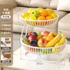 Bandeja de Frutas de Múltiples Niveles para Mesa de Café de Sala de Estar, Cesta de Almacenamiento para Bocadillos, Estante de Almacenamiento para Frutas, Artículo de Venta Caliente Transfronterizo
