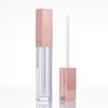 Tubo de esmalte labial largo de oro rosa DIY, botella vacía, tubo de esmalte labial cuadrado casero, botella vacía, botella de color labial negro/blanco tonto
