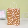 Bolsa de regalo con estampado de animal creativo serie de dibujos animados bolsa de embalaje bolsa de compras bolso lindo bolsa de papel mano regalo al por mayor