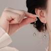 "El tiempo vuela" Shi Jia Pearl realmente muchos aretes de cáñamo borla plato de incienso repelente de mosquitos clip para la oreja sin agujero en la oreja aretes para mujer aretes