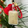 Bolsa de la Suerte de Oro Puro 999 Colgante Cumple Sueños Oro Puro 999 Llavero de Buena Suerte Colgante para Bolso Regalo