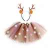 Nueva Falda Tutú de Tul para Niñas | Set de Falda Esponjosa para Actuación de Danza y Disfraz de Reno