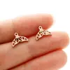 Pendientes de Animales Lindos de Dibujos Animados Diseño de Nicho Ins Pendientes de Zorro de Origami Dinosaurio Pendientes Simples de Acero Inoxidable
