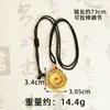 Colar Bússola Oito Tesouros Cor Dourado Areia, Estilo Chinês Retrô, Alto Padrão, Elegante, Luxo Leve, Pingente Nuvem Auspiciosa, Joias Novo Estilo Chinês