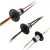 Ensamblaje de Conector de Cable de Anillo Rozante Conductor Giratorio de 360 Grados de Alta Potencia Tipo Tapa de Cepillo Anillo Conductor para Mesa de Comedor de 2 Vías