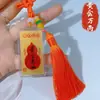 Oro Puro 999 Oro Teléfono Móvil Colgante de Borla para Coche Amuleto de Seguridad Regalo Creativo Venta al por Mayor